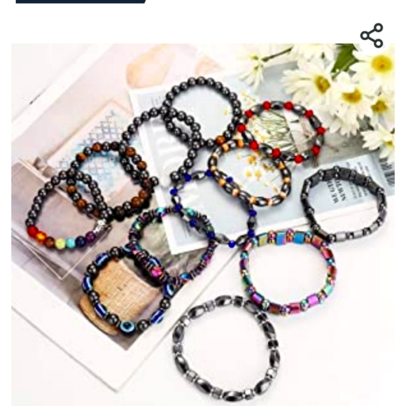 topwholesaler Jewelry - MAGNETIC Hematite Healing  Bracelets Set of 12 NWT